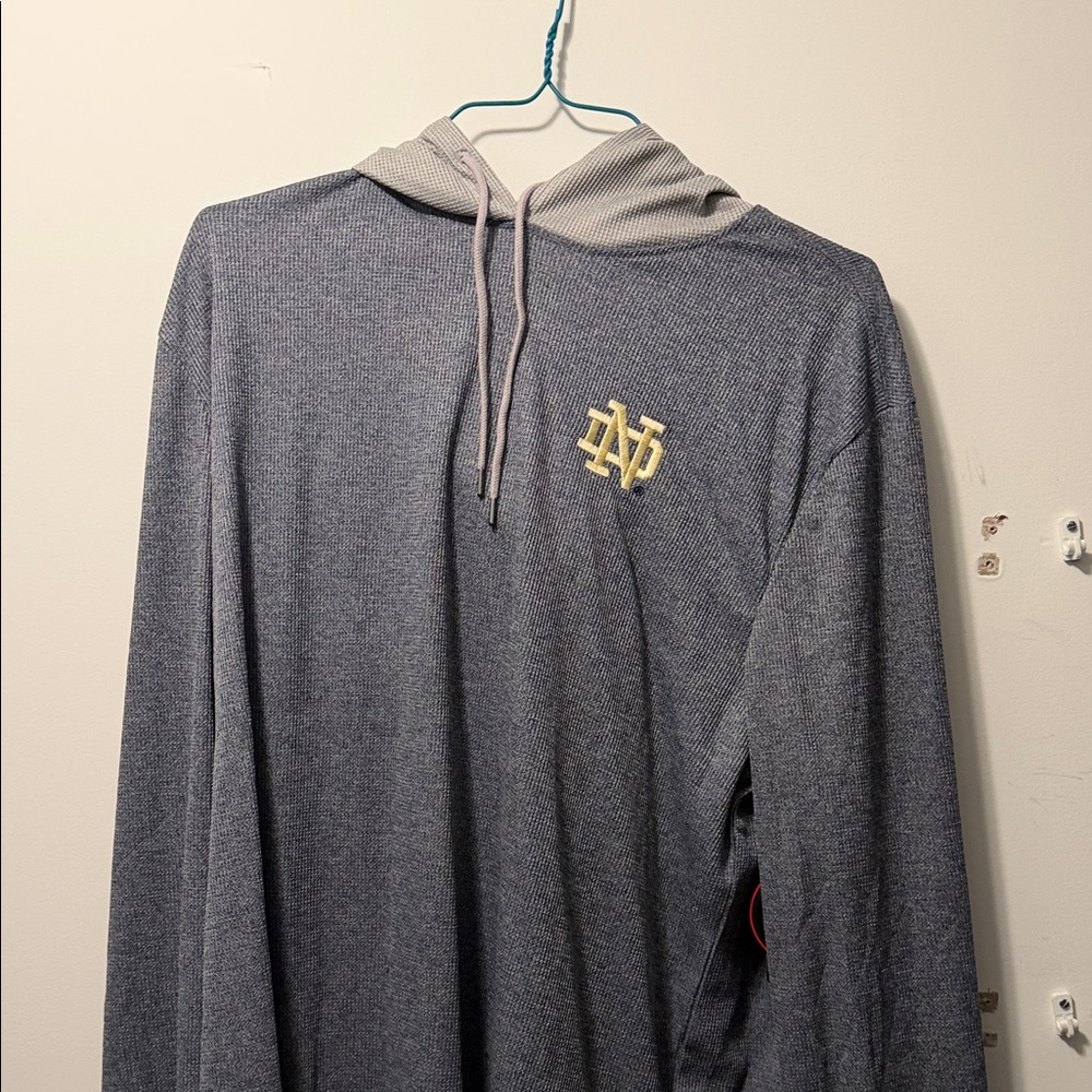 Gray Notre Dame Hooded Pullover